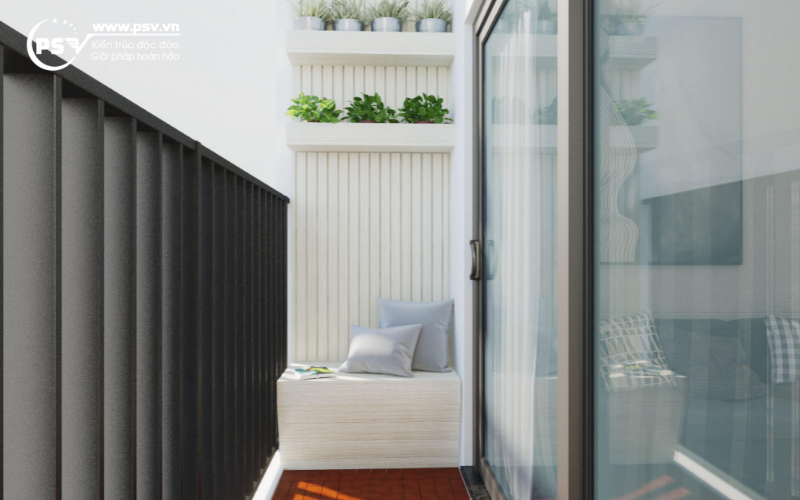 Ban công của căn chung cư