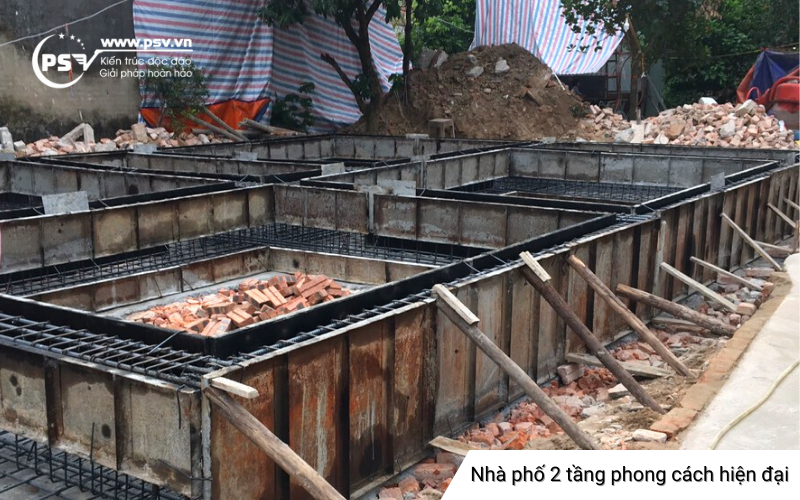 PSV xây dựng nhà phố 2 tầng phong cách hiện đại tại Hải Dương