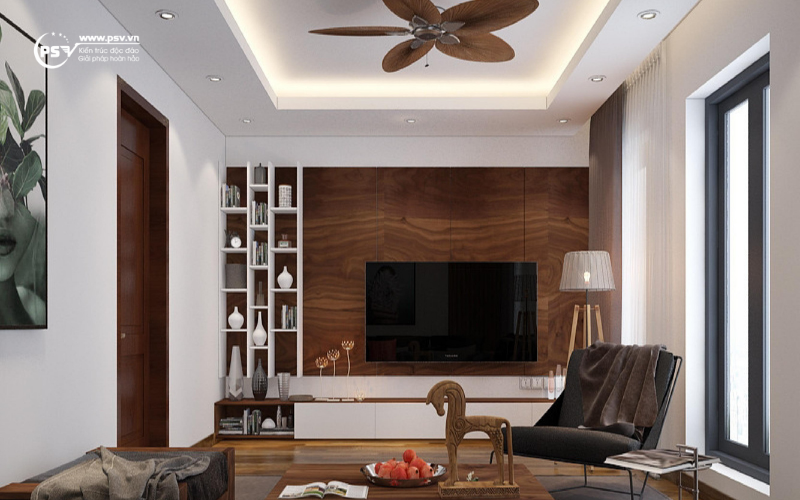 Không gian phòng khách của căn nhà