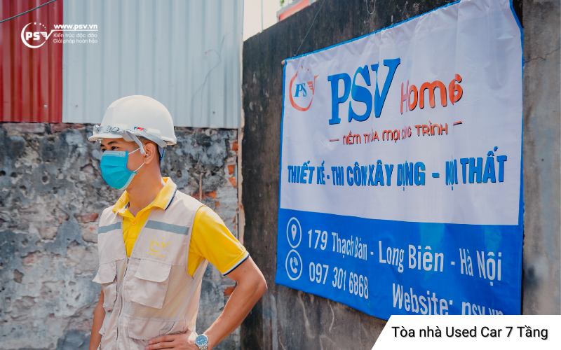 PSV Thi công dự án nhà phố 7 tầng Used Car - Mai Phúc 