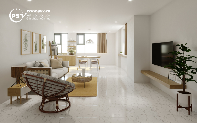 Nội thất phòng khách của căn hộ