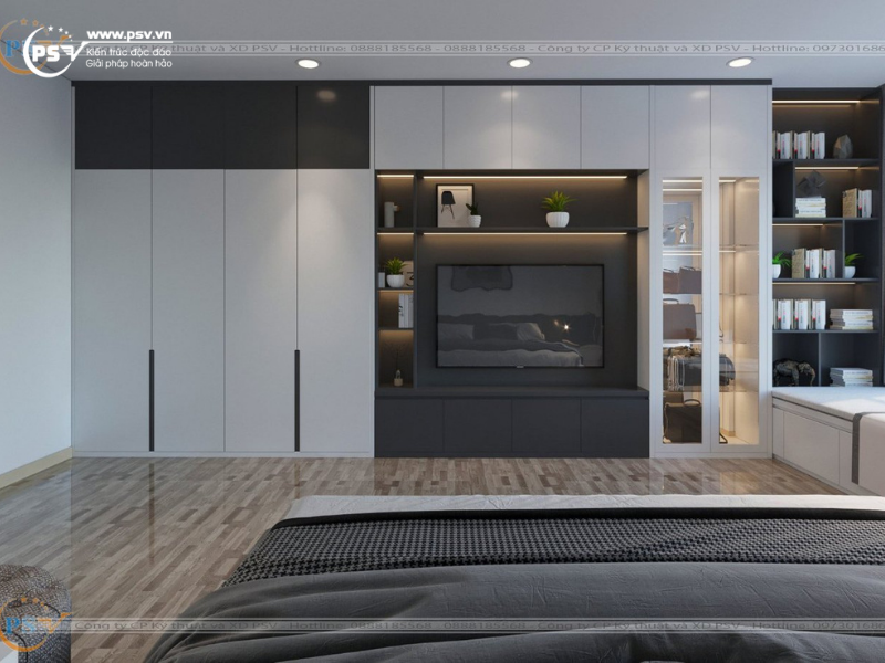 Nội thất cho phòng ngủ biệt thự 4 tầng tại Ecopark Hưng Yên