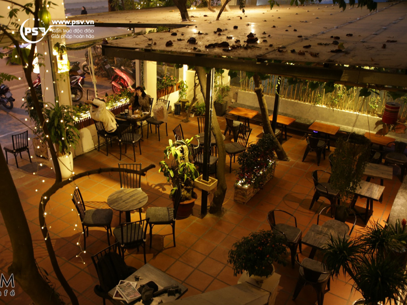 Nội thất của quán cafe LAGOM do PSV thiết kế thi công