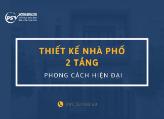PSV thiết kế nhà phố 2 tầng hiện đại tại Hải Dương