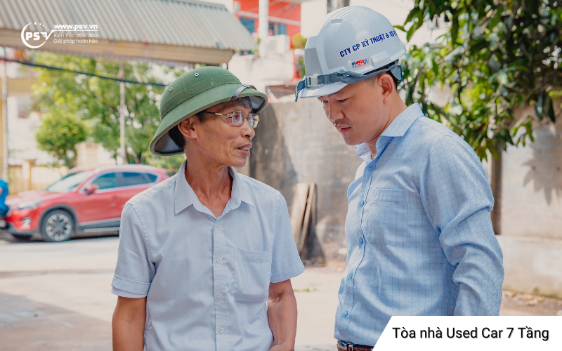 PSV thiết kế và thi công Nhà phố 7 tầng Used Car - Mai Phúc 