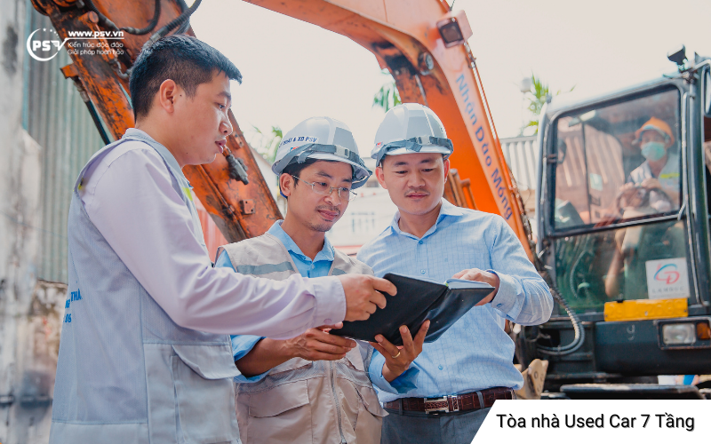 PSV thiết kế và thi công Nhà phố 7 tầng Used Car - Mai Phúc 