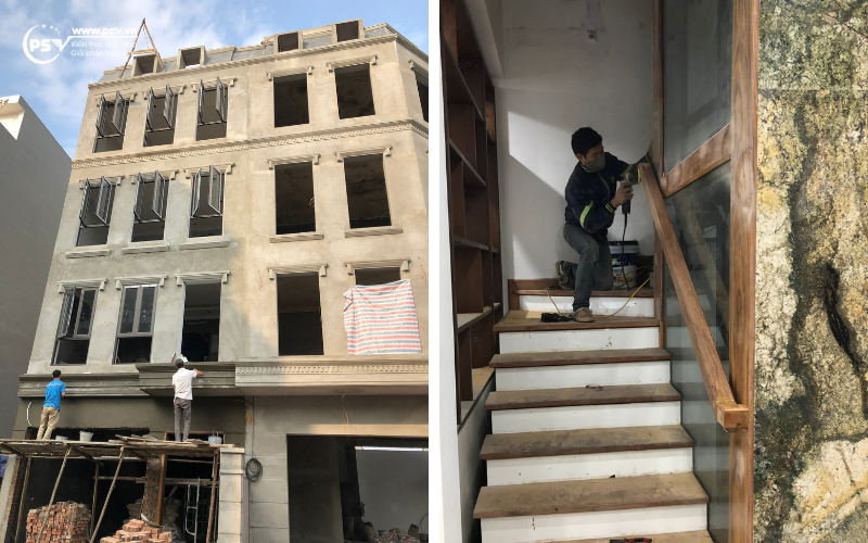 PSV thiết kế trọn gói nhà phố 4 tầng 1 tum tại Sài Đồng, Long Biên, HN