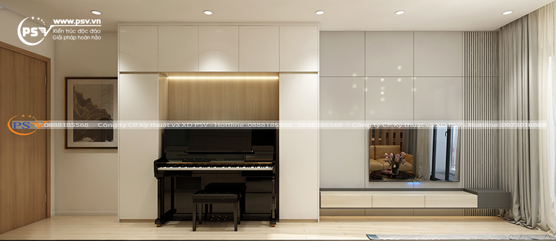 Khu vực dạy đàn piano cho các bé