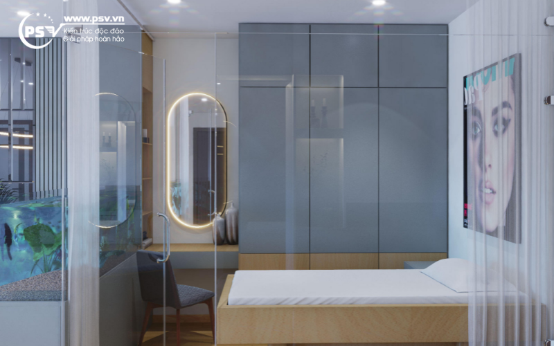PSV thi công thiết kế nội thất chung cư 3 ngủ hiện đại