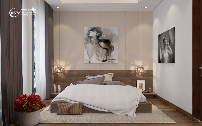 PSV thiết kế nội thất phòng ngủ nhà phố