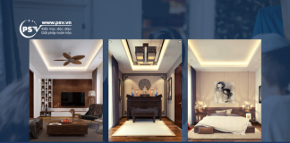 PSV thiết kế thi công nhà phố 4 tầng 1 tum đẳng cấp