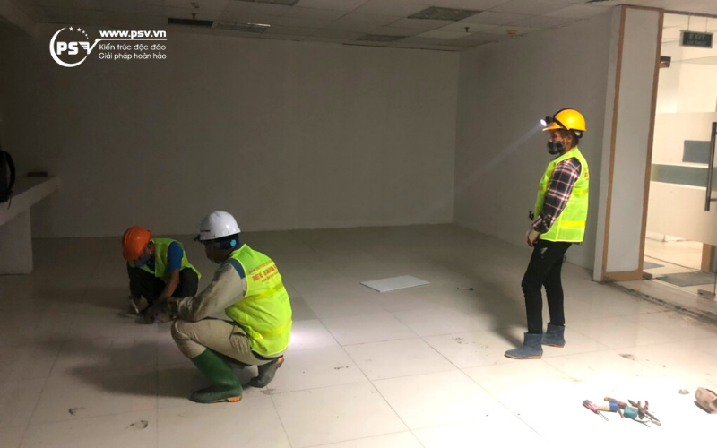 PSV thi công văn phòng làm việc của BeeVN