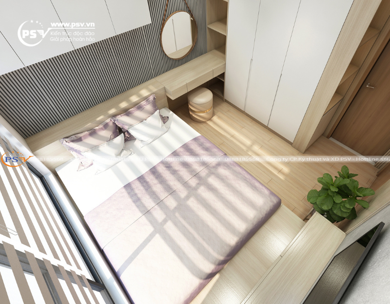 PSV thiết kế thi công căn hộ 2 ngủ 