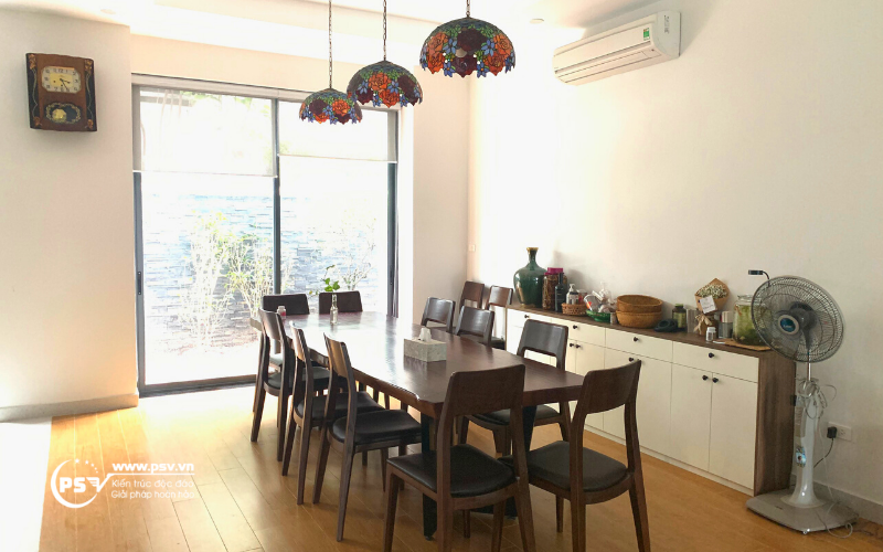 Không gian phòng ăn của căn biệt thự Nguyệt Quế