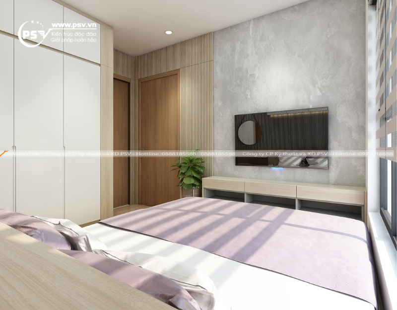 Không gian phòng ngủ của 2 vợ chồng gia chủ