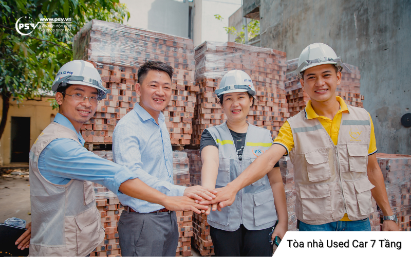 PSV thiết kế và thi công Nhà phố 7 tầng Used Car - Mai Phúc 