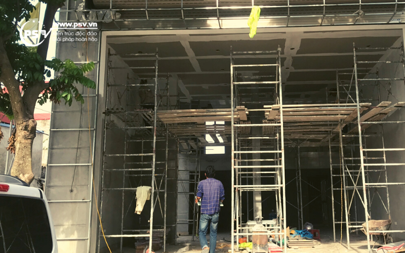 Hoàn thiện phần thô của căn nhà phố 3 tầng hiện đại