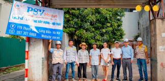 Thiết kế thi công nhà phố 7 tầng đẹp mê hồn – Toà nhà Used Car Mai Phúc PSV Thiết Kế & Thi Công Nhà Phố