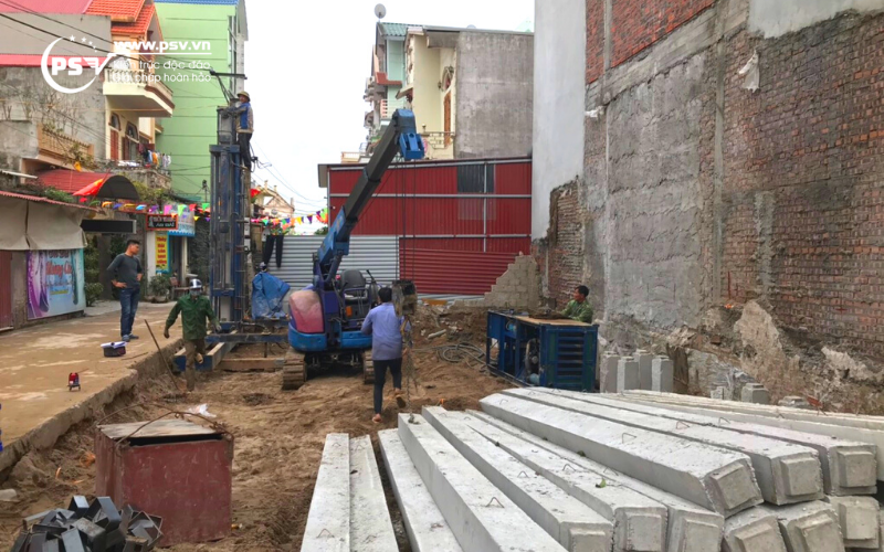 Chuẩn bị nguyên vật liệu ép cọc