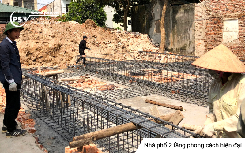 Kiến trúc sư PSV đan sắt móng nhà với cục kê