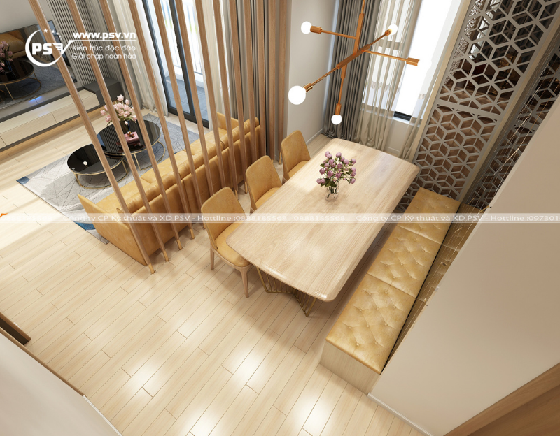 Phòng ăn của căn hộ 2 ngủ tại Ocean Park