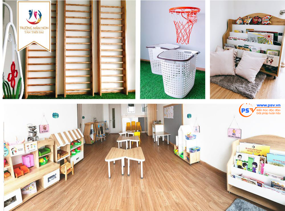 Lớp học trong Trường mầm non Tân thời đại - PSV thiết kế thi công trọn gói