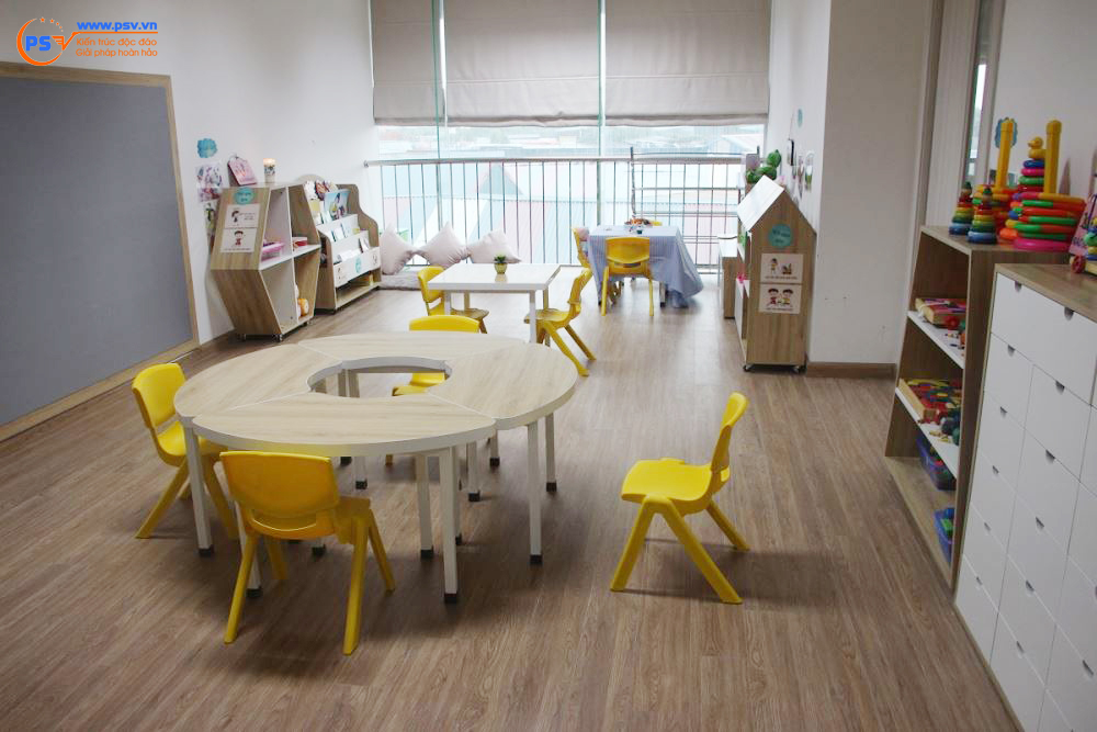 Phòng học Trường mầm non Tân thời đại - PSV thiết kế thi công trọn gói