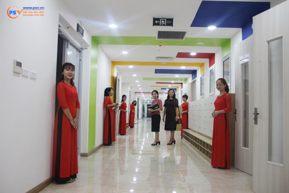 Hành lang Trường mầm non Tân thời đại - PSV thiết kế thi công trọn gói