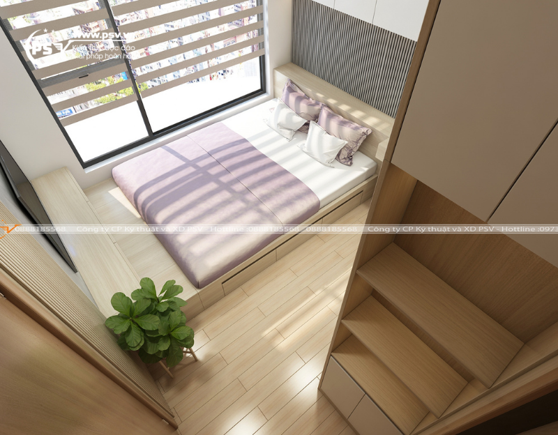 Tủ quần áo kết hợp kệ để trang trí