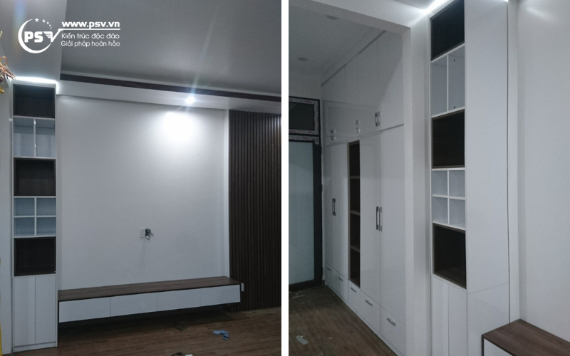 Nội thất tủ kệ tại phòng ngủ master