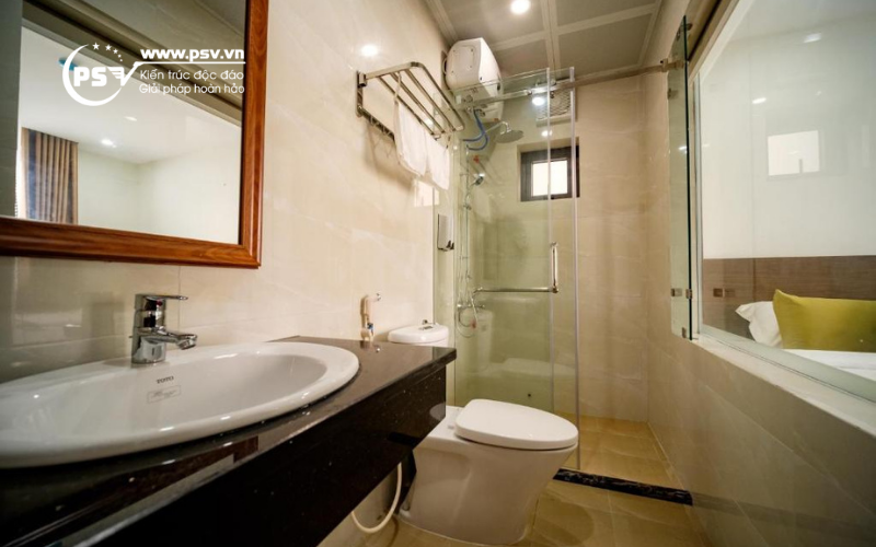Phòng tắm tại Khách sạn 5* Hà Thành Melia - PSV quản lý dự án