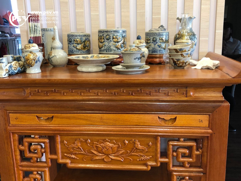 Nội thất phòng thờ tại chung cư Green Park CT15 Việt Hưng