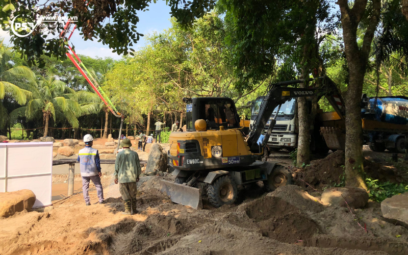 Thi công khu cảnh quan nhà mẫu tại Ecopark