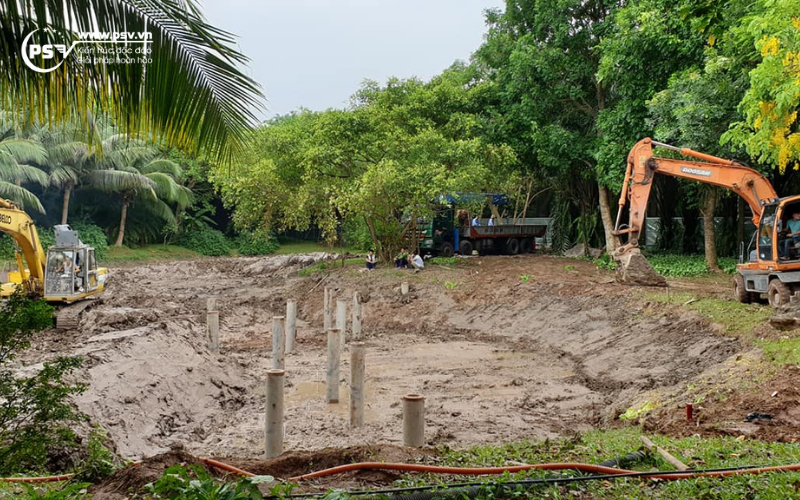 PSV thiết kế và thi công cảnh quan nhà mẫu tại Ecopark
