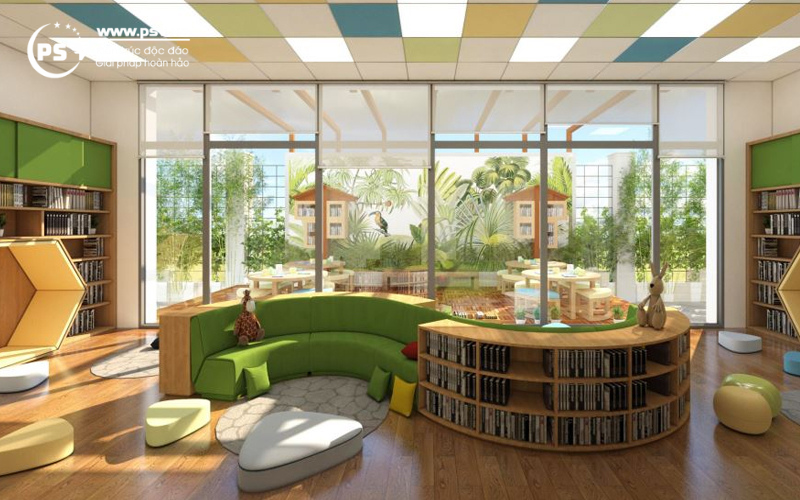 Phòng thư viện Trường mầm non Tân thời đại - PSV thiết kế thi công trọn gói