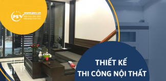 PSV thiết kế thi công nội thất nhà phố 4 tầng 1 tum tại Hải Phòng