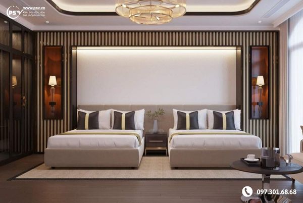 Thiết kế phòng ngủ đôi- Khách sạn Đồi Rồng - Đồ Sơn - Hải Phòng
