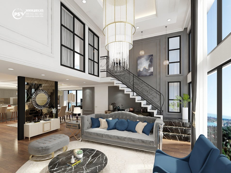 Thiết kế thi công căn Penthouse phong cách Tân cổ điển