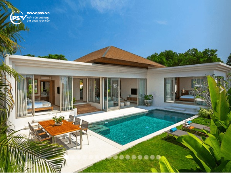 Biệt thự 1 tầng mang đến không gian thư thái, bình yên