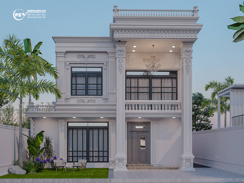 Biệt thự mini 2 tầng cổ điển
