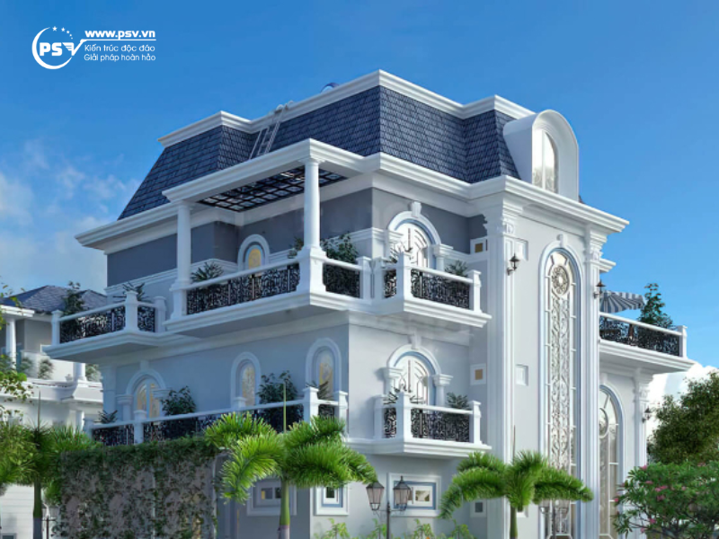 Đốn tim với căn biệt thự tân cổ điển mái Mansard