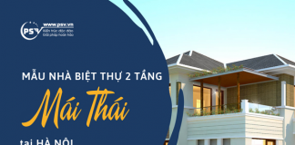 Mẫu Nhà Biệt Thự 2 Tầng Mái Thái Độc Đáo Nhất Hà Nội Mẫu nhà biệt thự 2 tầng mái Thái