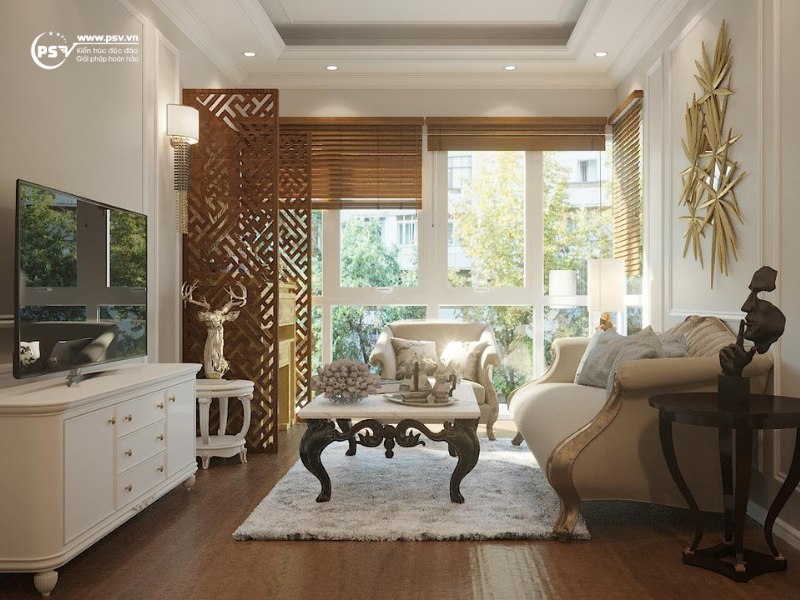 Nội thất biệt thự phong cách tân cổ điển