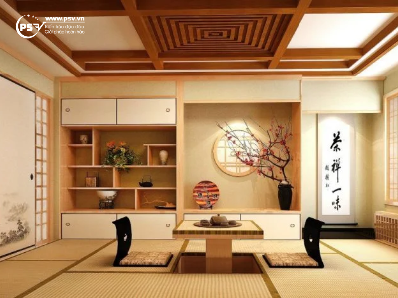 Phòng khách Thiết kế biệt thự kiểu Nhật Bản