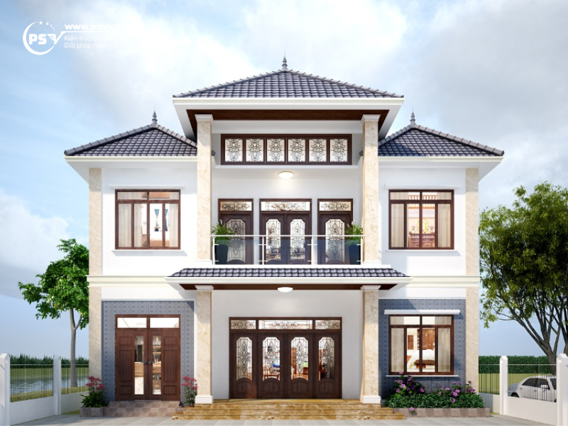 Phong cách hiện đại trong thiết kế biệt thự 2 tầng 