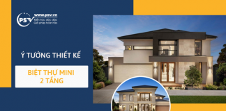 Thiết kế biệt thự mini 2 tầng